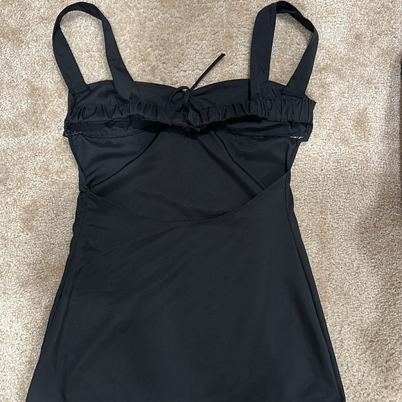 Open Back Mini Dress with Pearl Neckline - Picture 4 of 4
